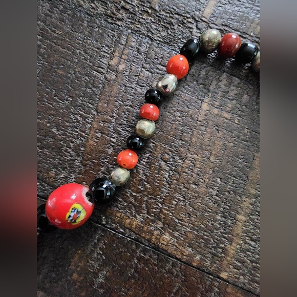 VINTAGE NECKLACE HANDCRAFTED AFRICAN ARTISAN BEADS - Picture 7 of 16